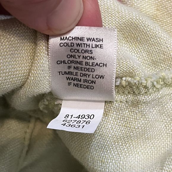 J Jill 100% Linen Jacket Womens Large Lime Green Button Closure Lightweight - Picture 9 of 13